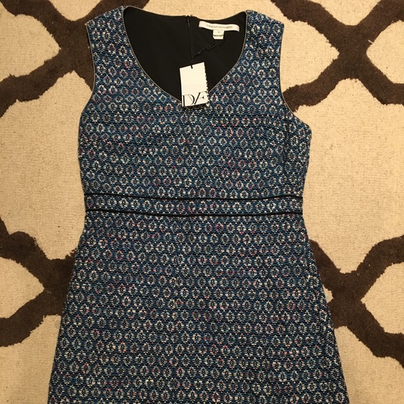 Diane Von Furstenberg Dresses & Skirts - Diane Von Fursteberg DVF NWT blue tweed dress sz10